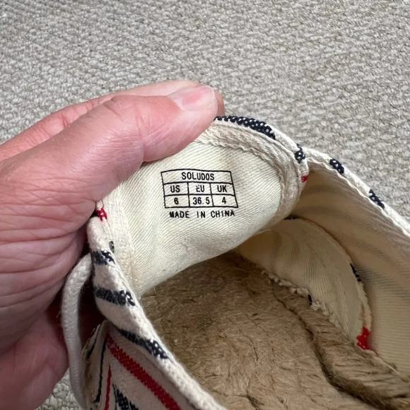 SOLUDOS Marine Stripe  Lace Sneakers 6 - Picture 11 of 11